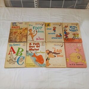 8 Vintage Dr Seuss Beginner Books Lot ABC Foot Book Berenstain Bears PD Eastman